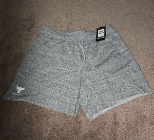 Under Armour Project Rock Men's Heather Gray Athletic Shorts